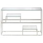 Console table silver stainless steel and tempered glass by , console tables - Ref: Foro24-350001, Price: 227,99 €, Discount: %