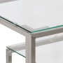 Konsolentisch aus silbernem Edelstahl und gehärtetem Glas von , Konsolentische - Ref: Foro24-350001, Preis: 227,99 €, Rabatt: %