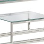 Console table silver stainless steel and tempered glass by , console tables - Ref: Foro24-350001, Price: 187,24 €, Discount: %