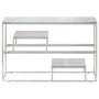 Console table silver stainless steel and tempered glass by , console tables - Ref: Foro24-350003, Price: 199,99 €, Discount: %