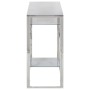 Console table silver stainless steel and tempered glass by , console tables - Ref: Foro24-350003, Price: 199,99 €, Discount: %