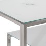 Console table silver stainless steel and tempered glass by , console tables - Ref: Foro24-350003, Price: 199,99 €, Discount: %