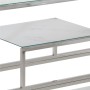 Console table silver stainless steel and tempered glass by , console tables - Ref: Foro24-350003, Price: 199,99 €, Discount: %