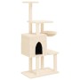 Cat scratching post with cream sisal posts 131 cm by , Cat furniture - Ref: Foro24-172127, Price: 47,99 €, Discount: %