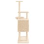 Cat scratching post with cream sisal posts 131 cm by , Cat furniture - Ref: Foro24-172127, Price: 47,99 €, Discount: %