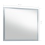 Bathroom wall mirror with LED 80x60 cm by vidaXL, Mirrors - Ref: Foro24-144727, Price: 79,33 €, Discount: %