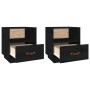 Bedside tables 2 pcs solid black pine wood 40x34x45 cm by vidaXL, Nightstands - Ref: Foro24-818304, Price: 71,87 €, Discount: %