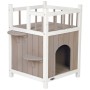 TRIXIE Cat house with gray and white balcony by , Cat products - Ref: Foro24-434112, Price: 71,72 €, Discount: %