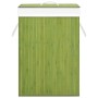 Bamboo laundry basket 2 sections green 72 l by , Laundry baskets - Ref: Foro24-320749, Price: 32,99 €, Discount: %