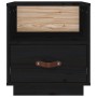 Mesitas de noche 2 uds madera maciza de pino negro 40x34x45 cm de vidaXL, Mesitas de noche - Ref: Foro24-818304, Precio: 71,8...