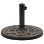 Round umbrella base made of resin in bronze, 19 kg by , Umbrella bases - Ref: Foro24-45202, Price: 61,41 €, Discount: %