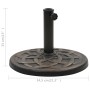 Round umbrella base made of resin in bronze, 19 kg by , Umbrella bases - Ref: Foro24-45202, Price: 60,99 €, Discount: %