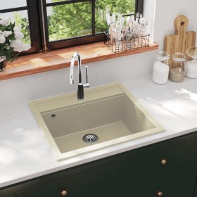 Granite kitchen sink with a beige bowl by vidaXL, Sinks - Ref: Foro24-144862, Price: 179,00 €, Discount: %