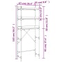 Waschmaschinenregal aus Holzwerkstoff, Raucheiche, 67 x 25 x 163 cm von , Zubehör für Waschmaschinen und Trockner - Ref: Foro...