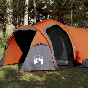 Gray and orange waterproof 3-person tunnel tent by , tents - Ref: Foro24-94392, Price: 92,77 €, Discount: %