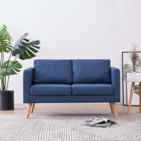 2 seater blue fabric sofa by vidaXL, Sofas - Ref: Foro24-281355, Price: 285,66 €, Discount: %