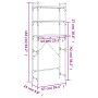 Estantería lavadora madera ingeniería gris Sonoma 67x25x163 cm