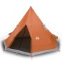 4-Person Tipi Tent Waterproof Gray Orange by , tents - Ref: Foro24-94382, Price: 135,37 €, Discount: %