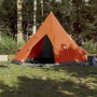 4-Person Tipi Tent Waterproof Gray Orange by , tents - Ref: Foro24-94382, Price: 135,37 €, Discount: %