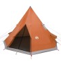 4-Person Tipi Tent Waterproof Gray Orange by , tents - Ref: Foro24-94382, Price: 135,37 €, Discount: %