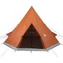 4-Person Tipi Tent Waterproof Gray Orange by , tents - Ref: Foro24-94382, Price: 135,37 €, Discount: %