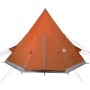 4-Person Tipi Tent Waterproof Gray Orange by , tents - Ref: Foro24-94382, Price: 135,37 €, Discount: %