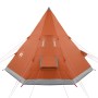 4-Person Tipi Tent Waterproof Gray Orange by , tents - Ref: Foro24-94382, Price: 135,37 €, Discount: %