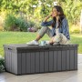 Keter Darwin grey garden storage box 380 L by , Outdoor storage boxes - Ref: Foro24-440522, Price: 203,99 €, Discount: %