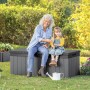 Keter Darwin grey garden storage box 380 L by , Outdoor storage boxes - Ref: Foro24-440522, Price: 203,99 €, Discount: %