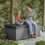 Keter Darwin grey garden storage box 380 L by , Outdoor storage boxes - Ref: Foro24-440522, Price: 203,99 €, Discount: %