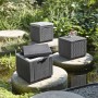 Keter Graphite cube storage pouf 213816 by , Outdoor storage boxes - Ref: Foro24-422801, Price: 72,99 €, Discount: %