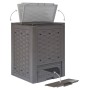 Rattan plastic brown garden composter 60x60x83 cm 300 L by vidaXL, Composters - Ref: Foro24-45681, Price: 96,28 €, Discount: %