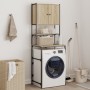 Sonoma oak washing machine cabinet 68x48.5x194 cm by , Accessories for washing machines and dryers - Ref: Foro24-838974, Pric...