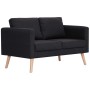 Black fabric 2-seater sofa by vidaXL, Sofas - Ref: Foro24-281359, Price: 285,99 €, Discount: %