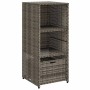 PE grey rattan garden storage cabinet 50x55x115 cm by , Outdoor storage boxes - Ref: Foro24-365549, Price: 111,99 €, Discount: %