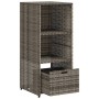 PE grey rattan garden storage cabinet 50x55x115 cm by , Outdoor storage boxes - Ref: Foro24-365549, Price: 111,99 €, Discount: %