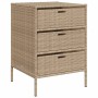 PE beige rattan garden storage cabinet 55x59x80 cm by , Outdoor storage boxes - Ref: Foro24-365554, Price: 174,99 €, Discount: %