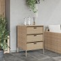 PE beige rattan garden storage cabinet 55x59x80 cm by , Outdoor storage boxes - Ref: Foro24-365554, Price: 174,99 €, Discount: %