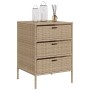 PE beige rattan garden storage cabinet 55x59x80 cm by , Outdoor storage boxes - Ref: Foro24-365554, Price: 174,99 €, Discount: %