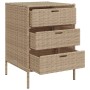 PE beige rattan garden storage cabinet 55x59x80 cm by , Outdoor storage boxes - Ref: Foro24-365554, Price: 174,99 €, Discount: %