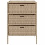 PE beige rattan garden storage cabinet 55x59x80 cm by , Outdoor storage boxes - Ref: Foro24-365554, Price: 174,99 €, Discount: %