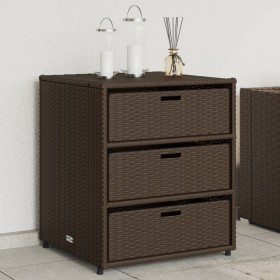 PE Rattan Gartenschrank braun 55x59x69 cm von , Aufbewahrungsboxen für den Außenbereich - Ref: Foro24-365556, Preis: 153,95 €...