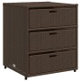 PE brown rattan garden storage cabinet 55x59x69 cm by , Outdoor storage boxes - Ref: Foro24-365556, Price: 154,99 €, Discount: %