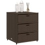 PE brown rattan garden storage cabinet 55x59x69 cm by , Outdoor storage boxes - Ref: Foro24-365556, Price: 154,99 €, Discount: %