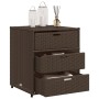 PE brown rattan garden storage cabinet 55x59x69 cm by , Outdoor storage boxes - Ref: Foro24-365556, Price: 154,99 €, Discount: %