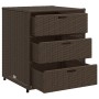 PE brown rattan garden storage cabinet 55x59x69 cm by , Outdoor storage boxes - Ref: Foro24-365556, Price: 154,99 €, Discount: %