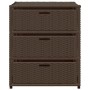 PE brown rattan garden storage cabinet 55x59x69 cm by , Outdoor storage boxes - Ref: Foro24-365556, Price: 154,99 €, Discount: %