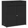 PE black rattan garden storage cabinet 105x55x113 cm by , Outdoor storage boxes - Ref: Foro24-365563, Price: 211,16 €, Discou...