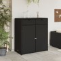 PE black rattan garden storage cabinet 105x55x113 cm by , Outdoor storage boxes - Ref: Foro24-365563, Price: 211,16 €, Discou...