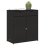 PE black rattan garden storage cabinet 105x55x113 cm by , Outdoor storage boxes - Ref: Foro24-365563, Price: 211,16 €, Discou...